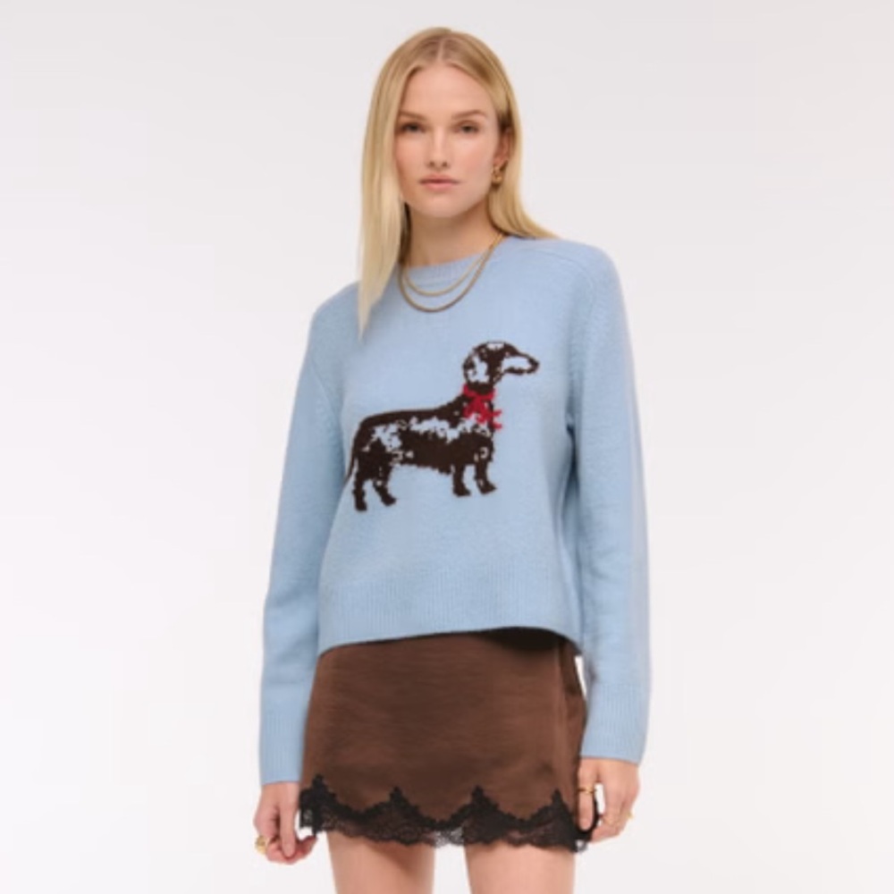 A&F Madeline Dog Crew Sweater